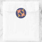 Lovely Koi Runder Aufkleber (Tasche)