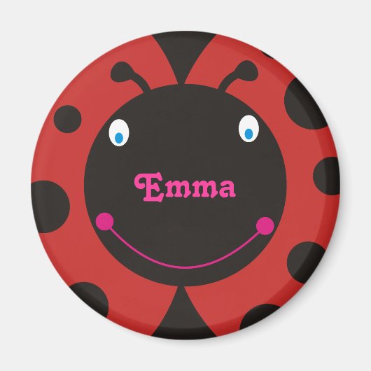 Lovely Ladybug Personalisiert Name Kühlschrankmagn Magnet (Vorne)