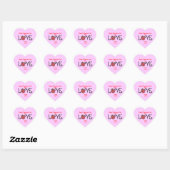 Lovely ladybug personalized valentine sticker (Blatt)