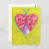 Lovely Ladybug Postkarte (Vorne/Hinten)