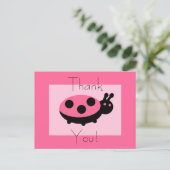 Lovely Ladybug Thankyou Postcards Postkarte (Stehend Vorderseite)