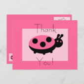 Lovely Ladybug Thankyou Postcards Postkarte (Vorne/Hinten)