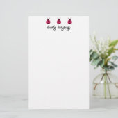 Lovely Ladybugs Briefpapier (Stehend Vorderseite)