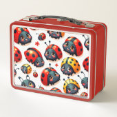 Lovely Ladybugs Metall Brotdose (Rückseite)