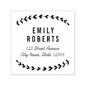 Lovely Laurels Personalisiert Rubber Briefmarke Permastempel (Design)