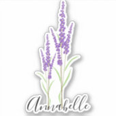 Lovely Lavender Botanical | Custom Cut Aufkleber (Vorderseite)