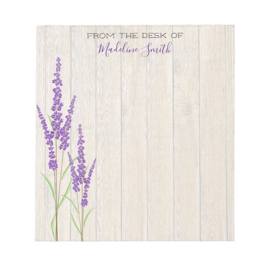 Lovely Lavender Botanical | PERSONALISIERT Notizblock (Vorderseite)