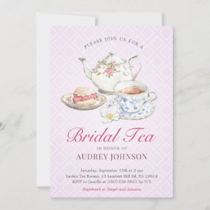 Lovely Lavender Bridal Tea Britischer Polterabend Einladung