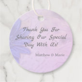 Lovely Lavender Floral Vielen Dank Geschenkanhänger (Vorderseite)