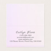 Lovely Lavender Floral Visitenkarten (Innenseite Aufgefaltet)