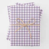Lovely Lavender Gingham Karo Pattern Geschenkpapier Set (Beispiel)