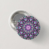 Lovely Lavender Kaleidoscope Mandala Button (Vorne & Hinten)