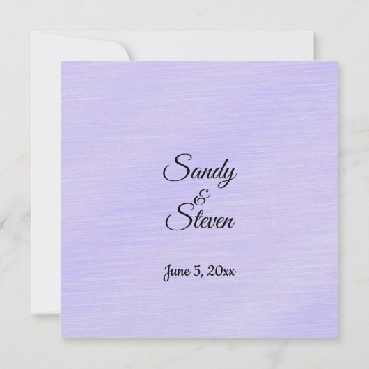 Lovely Lavender Wedding Einladung (Rückseite)