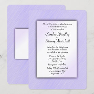 Lovely Lavender Wedding Einladung