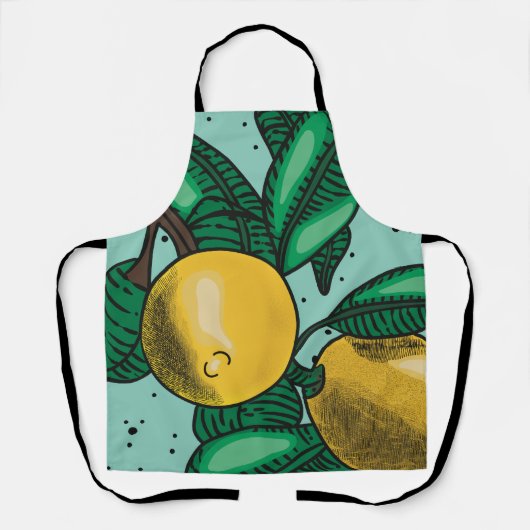 Lovely Lemons Oven Mitt and Pot Holders Schürze (Vorderseite)