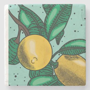 Lovely Lemons Oven Mitt and Pot Holders Steinuntersetzer
