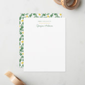 Lovely Lemons Personal Stationery Mitteilungskarte (Vorderseite/Rückseite Beispiel)