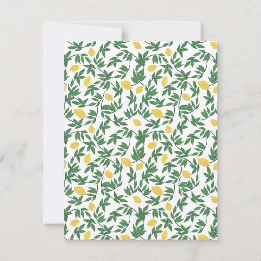 Lovely Lemons Personal Stationery Mitteilungskarte (Rückseite)