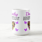 LOVELY LILA FLORAL PERSONALISIERT JEREMIAH 29:11 KAFFEETASSE (Mittel)
