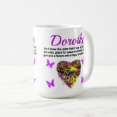 LOVELY LILA FLORAL PERSONALISIERT JEREMIAH 29:11 KAFFEETASSE (VorderseiteRechts)