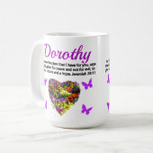 LOVELY LILA FLORAL PERSONALISIERT JEREMIAH 29:11 KAFFEETASSE (Vorderseite Links)