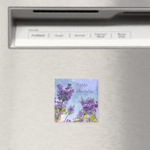 Lovely Lilac Happy Birthday Magnet (In Situ (Geschirrspüler))