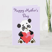 Lovely Lilac Panda Mother’s Day  Karte (Vorderseite)