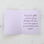 Lovely Lilac Panda Mother’s Day  Karte (Innenseite)