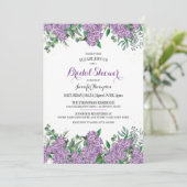 Lovely Lilacs Brautparty Einladung (Stehend Vorderseite)
