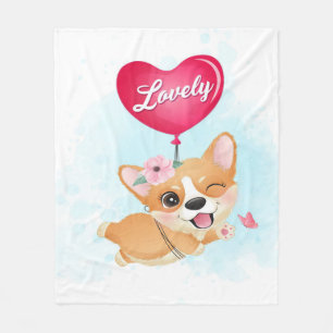 Lovely Little Corgi   Geschenke für Kinder Fleecedecke