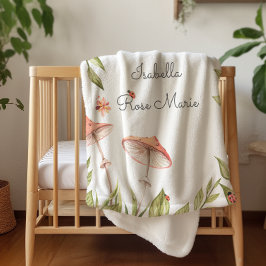 Lovely Little Ladybug | Monogram Sherpa Blanket Sherpadecke