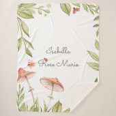 Lovely Little Ladybug | Monogram Sherpa Blanket Sherpadecke (Vorderseite)