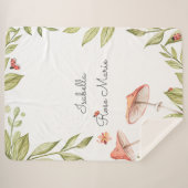 Lovely Little Ladybug | Monogram Sherpa Blanket Sherpadecke (Vorderseite (Horizontal))