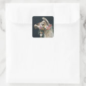 Lovely Llama Quadratischer Aufkleber (Tasche)