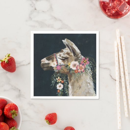 Lovely Llama Serviette (Beispiel)