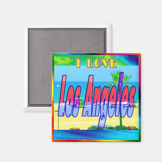"Lovely Los Angeles 2" Magnet (Vorderseite/Rückseite)