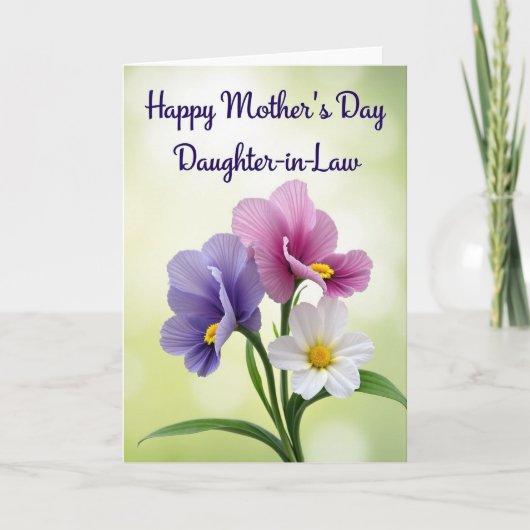 Lovely Magenta Flower Card Karte (Vorderseite)
