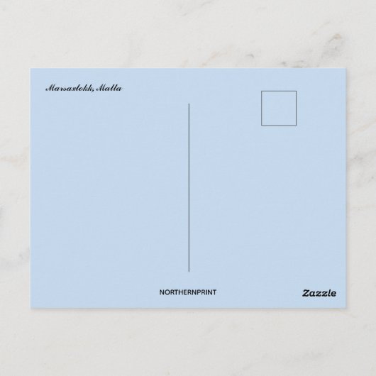 Lovely Marsaxlokk Malta Postcard Postkarte (Rückseite)