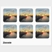 LOVELY MATTHEW 11:28 SUNSET SCRIPTURE QUADRATISCHER AUFKLEBER (Blatt)