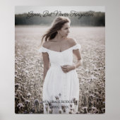 Lovely Memorial Photo Funeral Celebration Poster (Vorne)