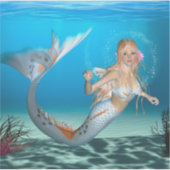 Lovely Mermaid Aufkleber (Vorderseite)