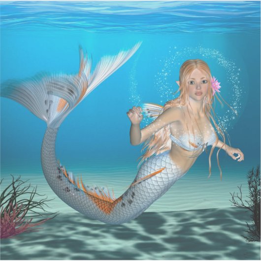 Lovely Mermaid Aufkleber (Vorderseite)