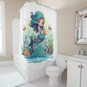 Lovely Mermaid Duschvorhang (Beispiel)