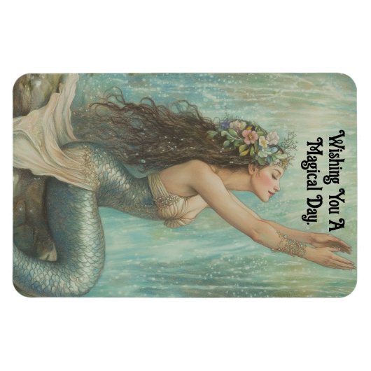 Lovely Mermaid Flexible Foto Magnet (Horizontal)