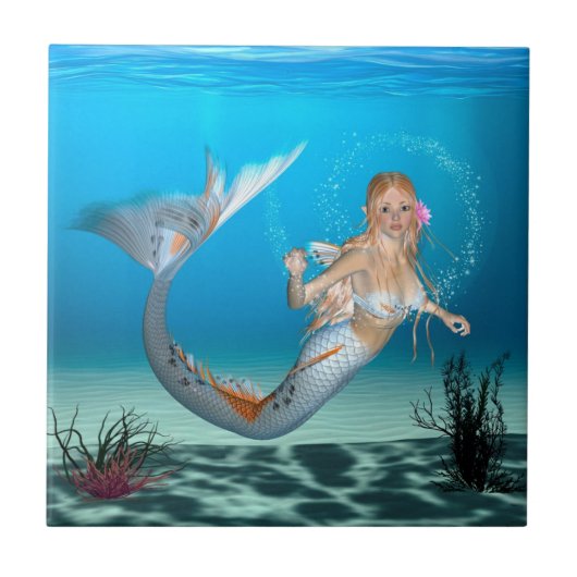 Lovely Mermaid Fliese (Vorderseite)