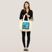Lovely Mermaid Jumbo Stoffbeutel (Vorderseite (Model))