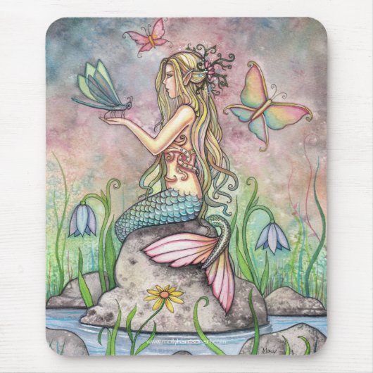 Lovely Mermaid Mousepad von Molly Harrison (Vorne)