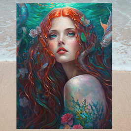 Lovely Mermaid Postcard Postkarte