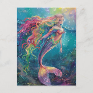 Lovely Mermaid Postcard Postkarte