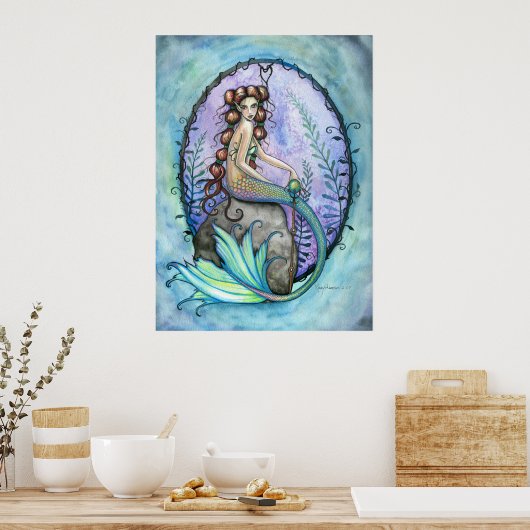Lovely Mermaid Poster von Molly Harrison (Küche)